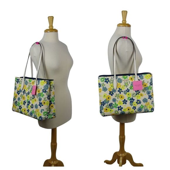 KATE SPADE All Day Floral Medley Large Tote With Wristlet Multicolor Modern New - Picture 2 of 12